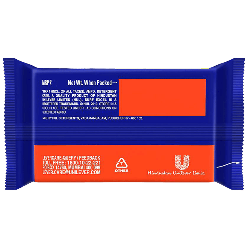Surf Excel Detergent Bar - Stain Eraser, 90G + 10G Pouch view 2