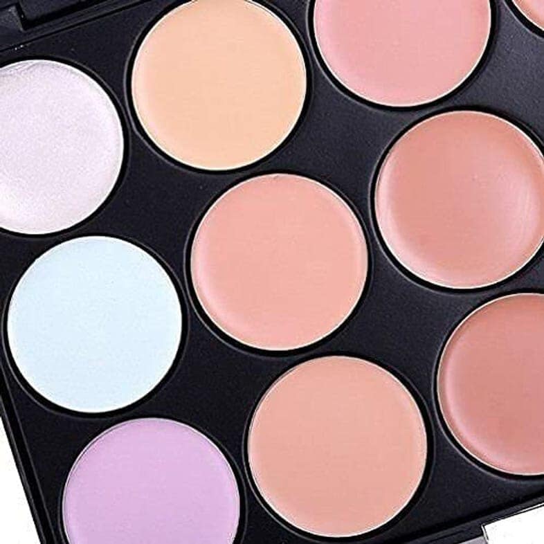 Professional 15 Color Concealer Palette with Angled Blending Brush for Flawless Coverage view 5