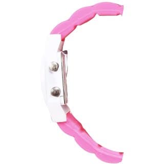 Unisex White Black Dial Pink Belt Digital Designer dial Women And Men Watches view 2