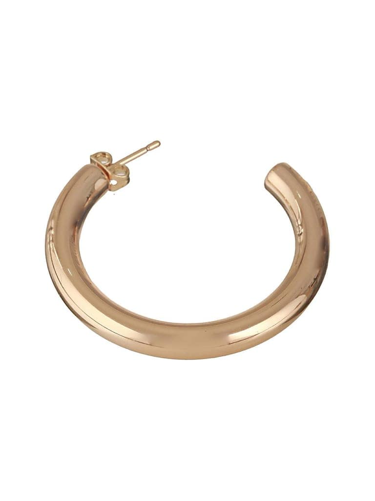 Anti-Tarnish 18k Gold Plated Half Hoop Pipe Minimal Earrings view 7