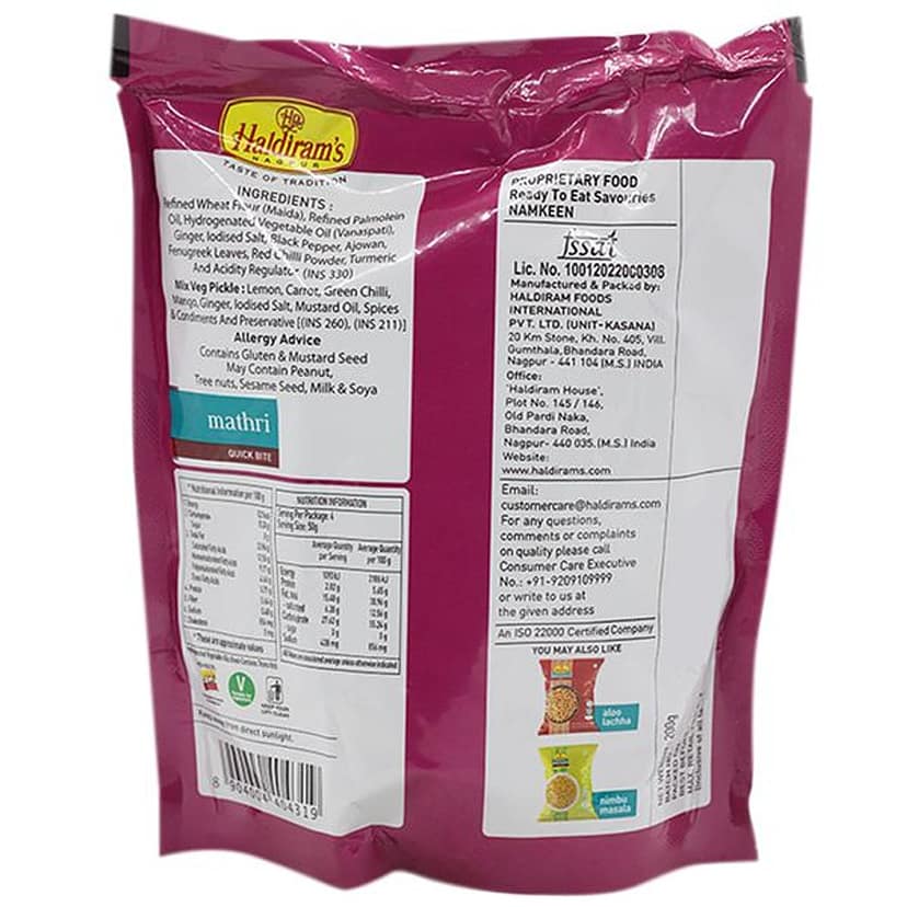 Haldiram's Namkeen - Mathri, 200 G Pouch view 2