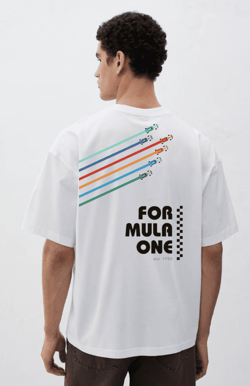 Formula 1 White Oversized t-shirt