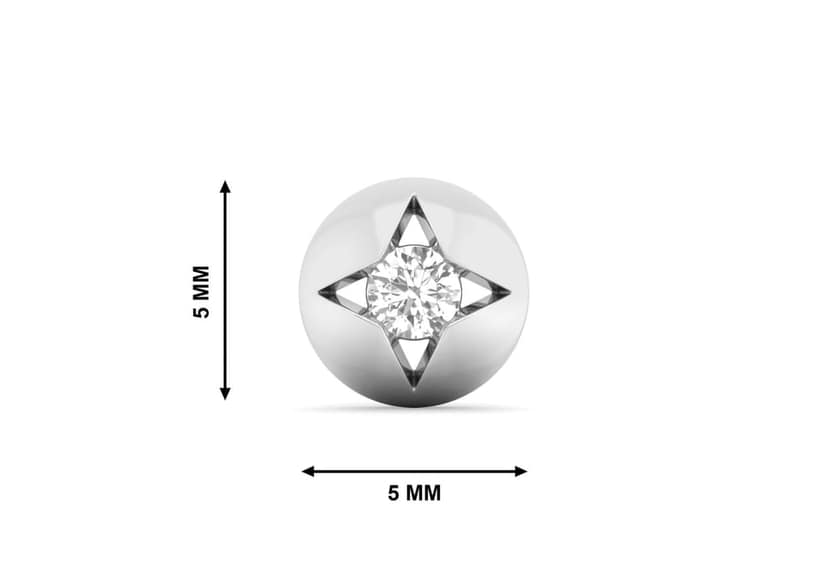 Radiant Starburst Ear Stud For Him (1 Pc Only) view 8
