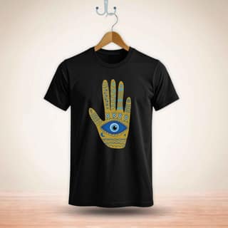 Trishoolin Eye Graphic Theme T-Shirt | Design 30148MB | Cotton Regular Fit | Crew Neck / Round Neck Half Sleeve | Pack of 1