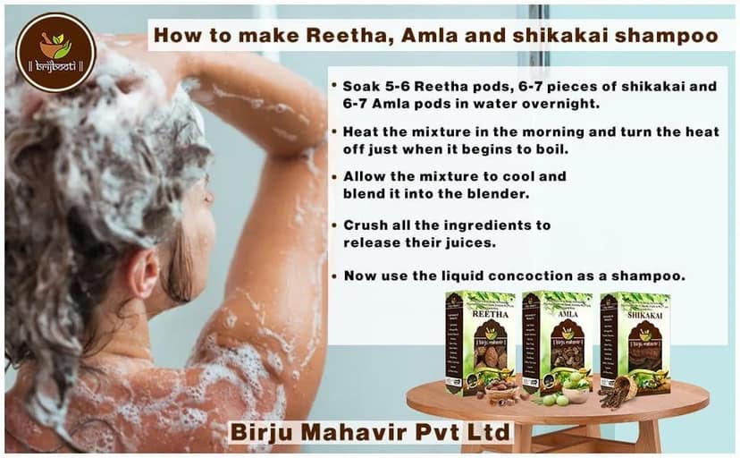 BrijBooti Combo Pack of Reetha - Amla - Shikakai for Hairs ( RAW ) view 9