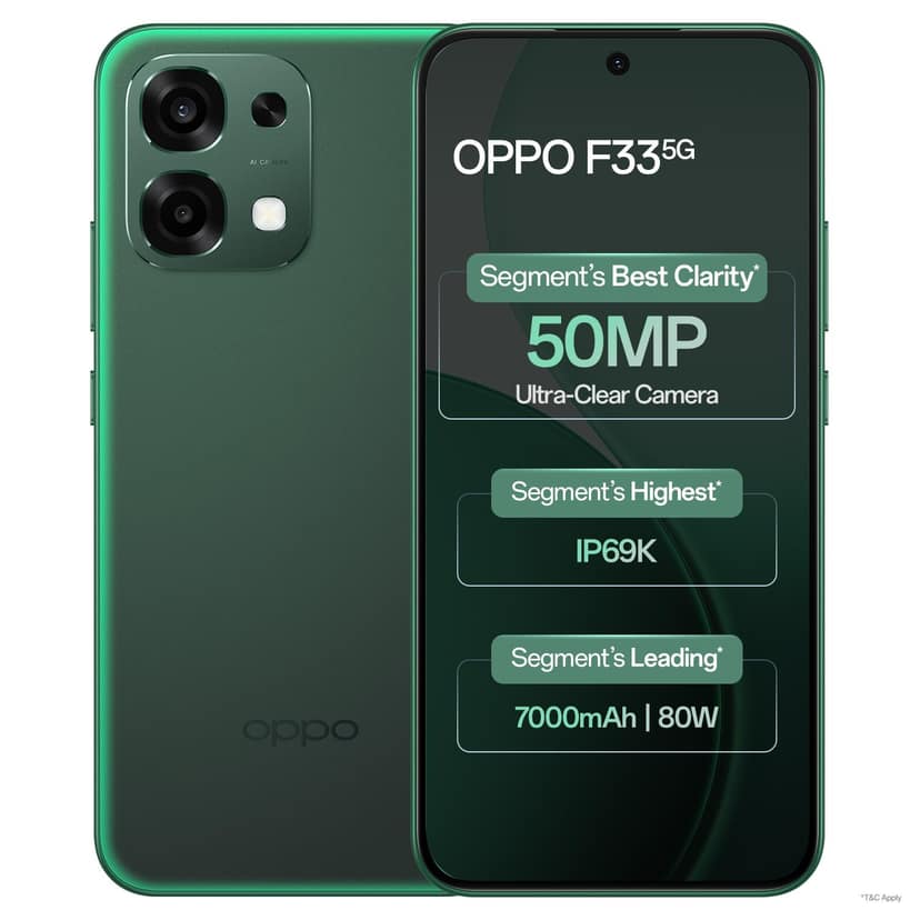 OPPO f33 5G (Forest Green, 6GB RAM, 128GB Storage)