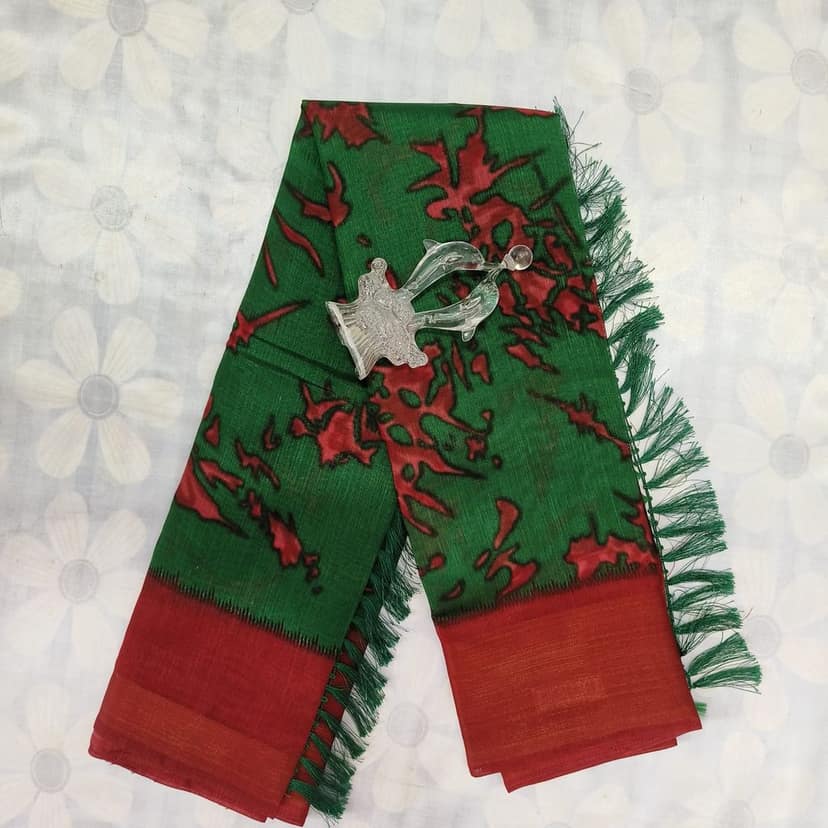 Silk Cotton Saree with Blouse view 2
