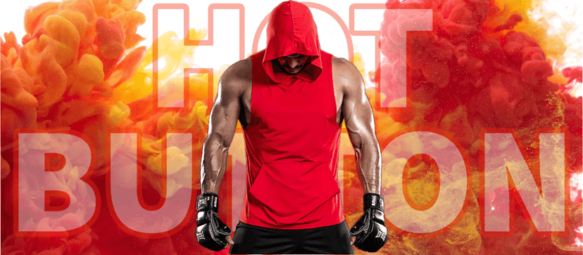 Hot Button Solid Stringer Gym Vest Hoodie for Men with Kangaroo Pocket - Stylish and Functional Workout Apparel view 5