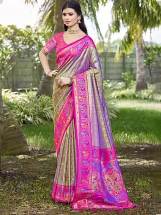 Gray Silk Saree