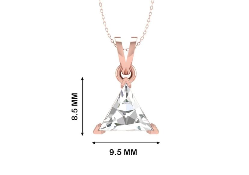 Classic Triangle Solitaire Necklace view 10