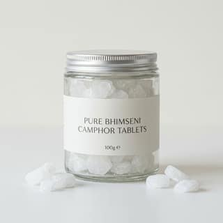 Pure Camphor Tablets for Daily Arati (100g Jar)