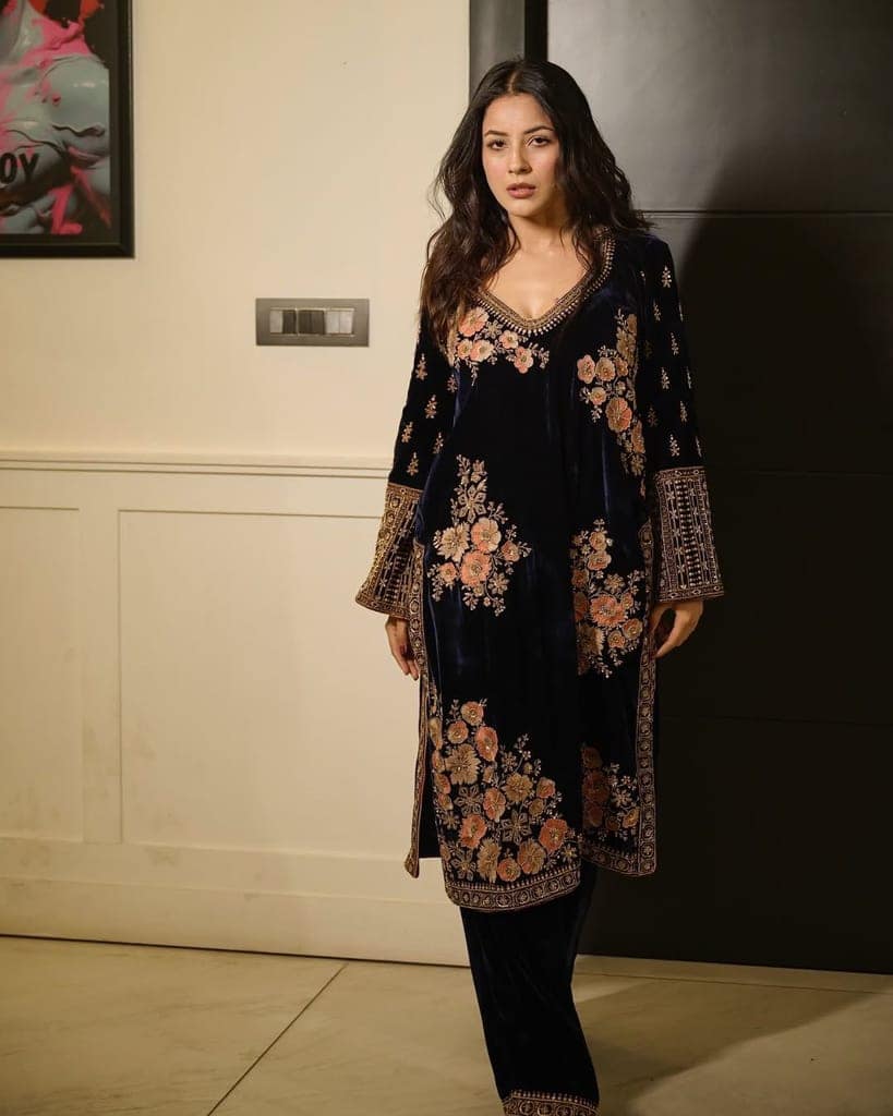 Blue Salwar Kameez Readymade Pakistani Stitched New Indian Ready To Wear Wedding Suit view 2