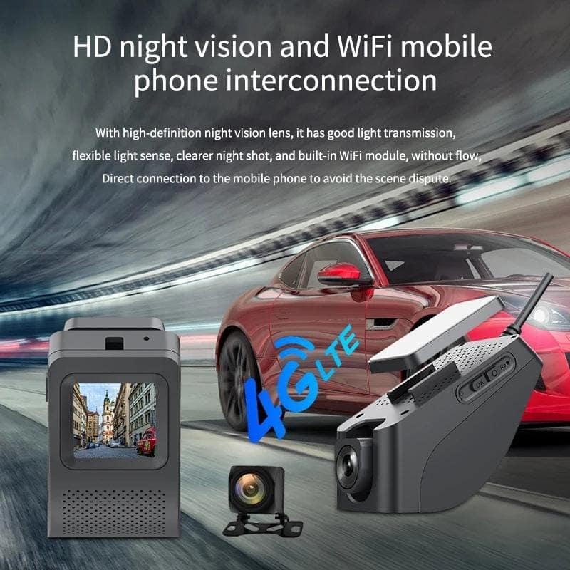 AUSHA 4G LTE Dual Dash Camera | Full HD 1080P, GPS Tracking, Night Vision & Parking Monitor view 6
