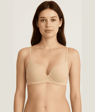 HERBLOURE Pack of 1 Cotton Blend Lightly Padded Push Up Bra For Women ( Maroon )