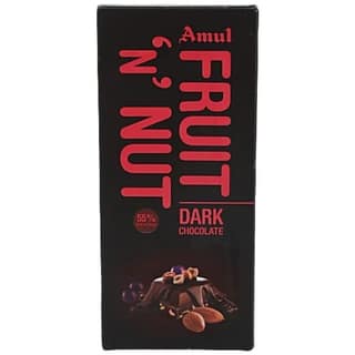 Amul Fruit N Nut Dark Chocolate, 150 g Carton - 150 mL - One unit
