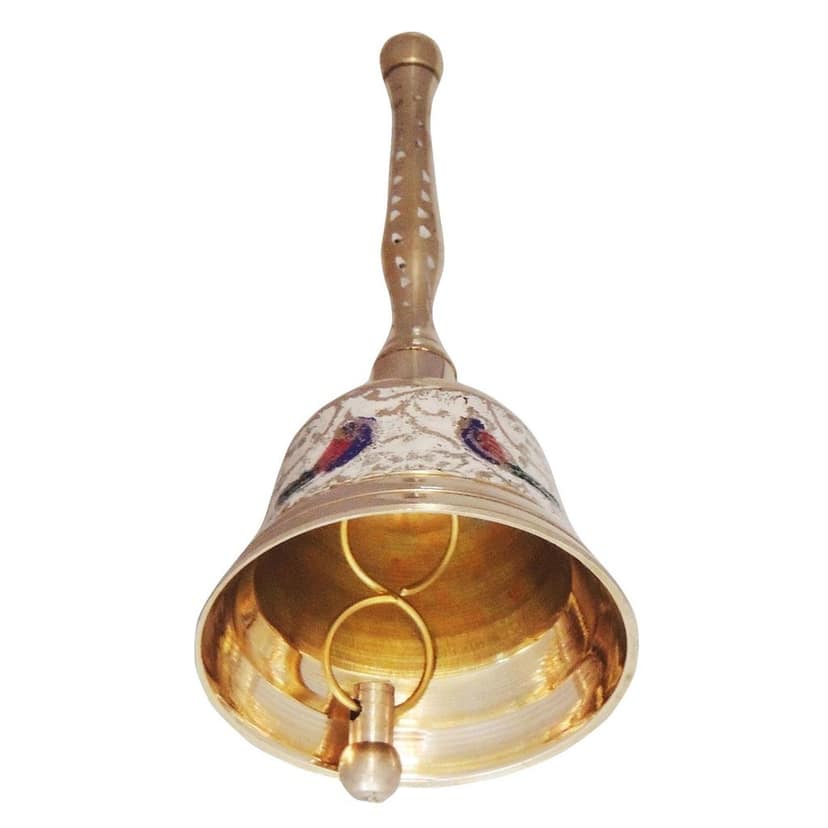 Brass Bell Handle White No. 1, Height : 5 Inch (ZMAS286 B) view 2