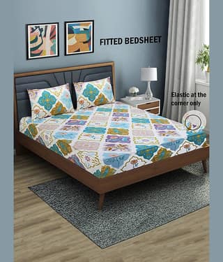 Home Candy Microfibre Floral 1 Bedsheet with 2 Pillow Covers - Multi