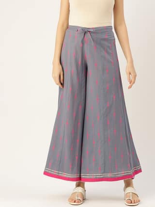 Women Printed Flared Cotton Ethnic Palazzos