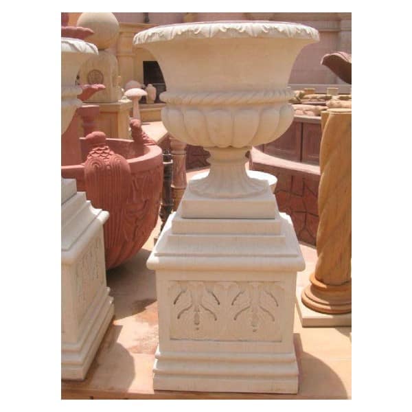 Round Shaped Smooth Finish Marble Garden Gazebo view 2
