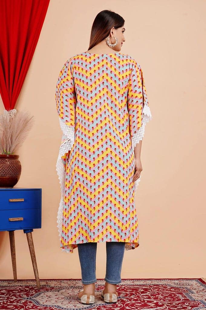 MANMAYEE Women's Rayon Printed Kaftan | Kaftan's view 2