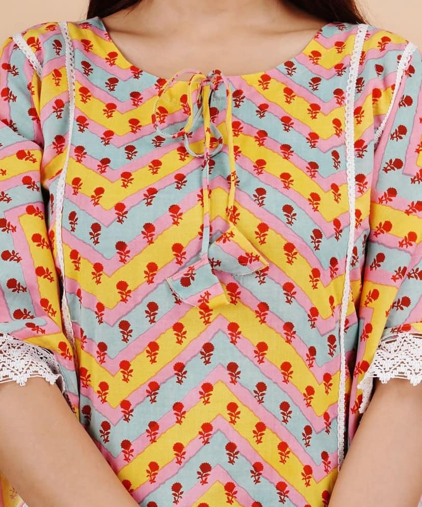MANMAYEE Women's Rayon Printed Kaftan | Kaftan's view 7