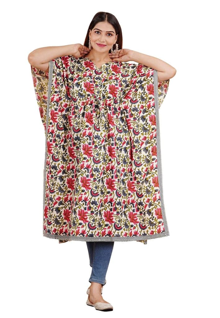 MANMAYEE Women's Rayon Printed Kaftan | Kaftan's view 9