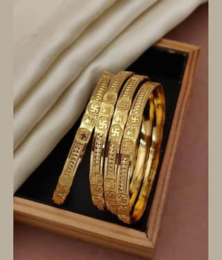 Shivay Fashion Gold Bangle Set ( Pack of 2 )