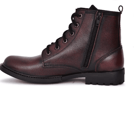 Warnex Endicott Side Zip Genuine Leather High Ankle Casual Boot Boots For Men (Brown , 9)