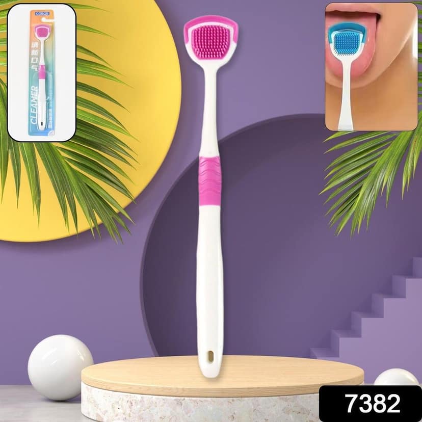 Tongue Cleaner Brush, Silicone Tongue Scraper (1 Pc) view 2