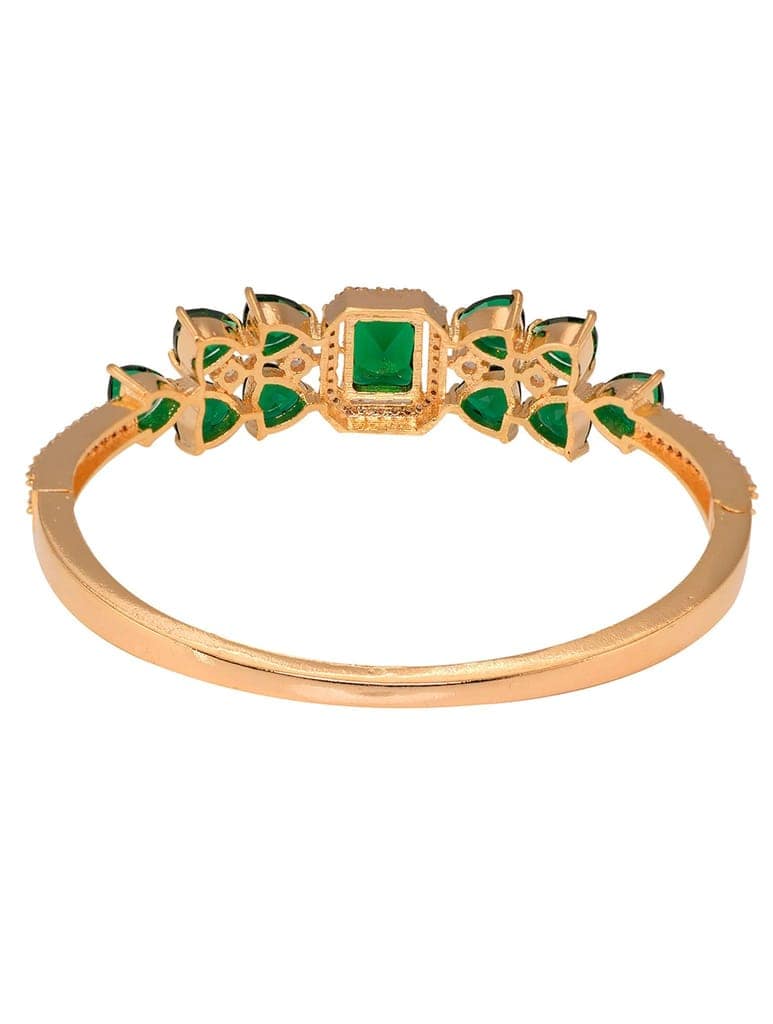 Gold plated Green AD studded handcrafted stylish Bracelet for Women & Girls view 6