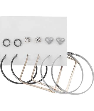 Silver Shine - Multi Color Stud Earrings ( Pack of 1 )