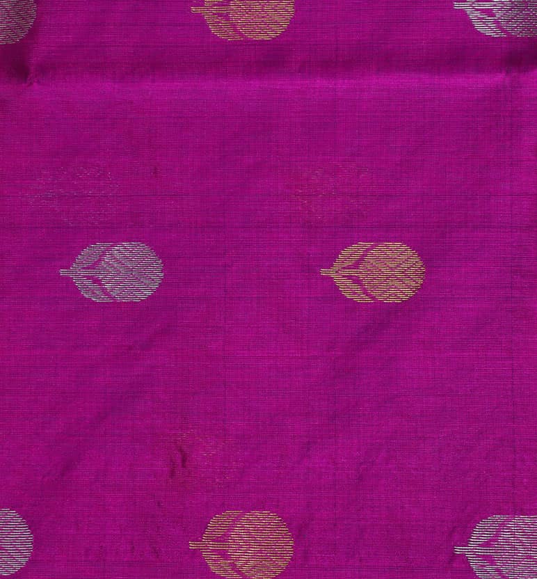 Handloom Chanderi Pattu Silk Saree view 5