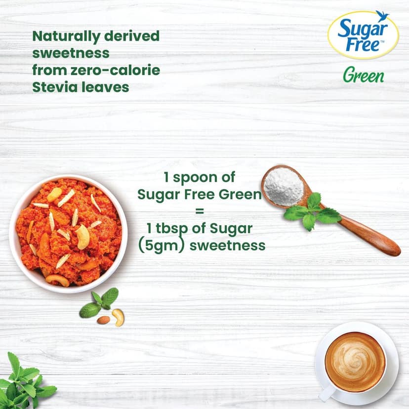 Sugar Free Green Stevia, 100 Pellets |100% Plant-based Natural Sweetener | 100% Natural Meethi Tulsi (Stevia) leaves| Sweet like Sugar but with zero calories | 10g view 3