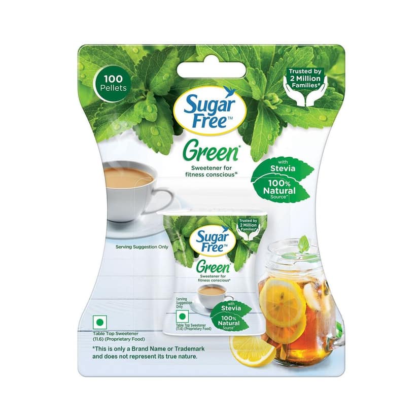 Sugar Free Green Stevia, 100 Pellets |100% Plant-based Natural Sweetener | 100% Natural Meethi Tulsi (Stevia) leaves| Sweet like Sugar but with zero calories | 10g view 6
