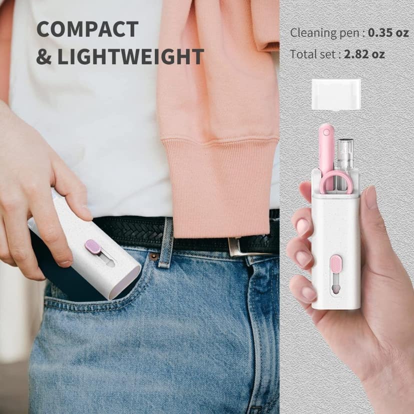 WUGO:: 7 in 1 Electronic Cleaner Kit for Keyboard, Monitor, Laptop, Mobile, AirPods & Camera | Multifunction Gadget Cleaning Kit with Brush, Spray Bottle, Key Puller & Cleaning Pen (Original Quality) view 5