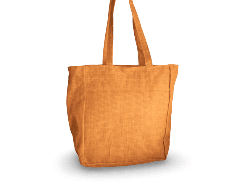 Handmade Jute Tote Bag with Colorful Patchwork Design view 3