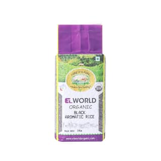 ELWorld Agro & Organic Food Products Regular Black Aromatic Rice 1kg (Pack of 2)