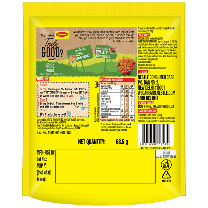 Maggi Pazzta Instant Pasta - Cheesy Tomato Twist, 64 G view 2