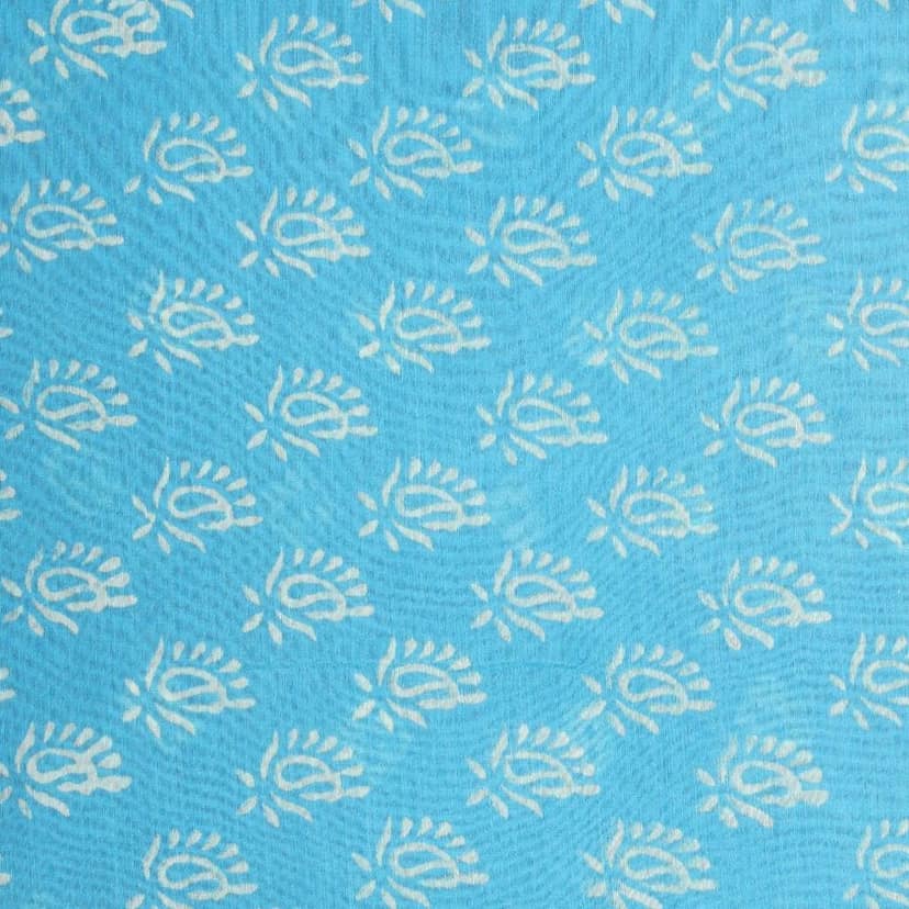 HANDLOOM CHANDERI 03 PCS DABU PRINTED SUIT (SKU - 1RDS01270221 Suit 96) view 4