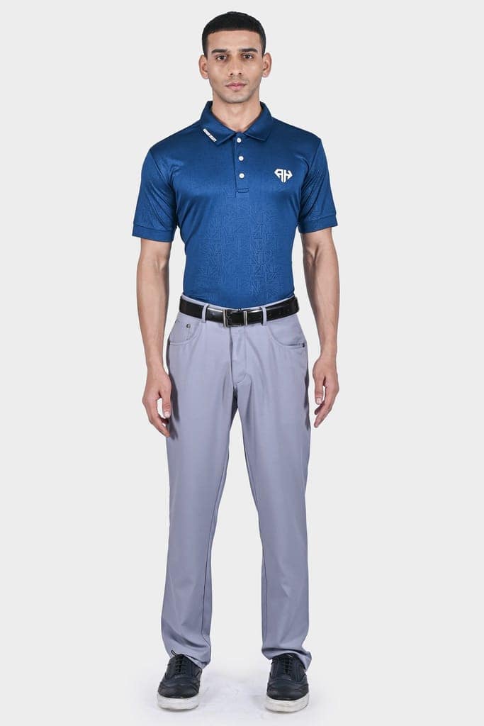 Teal Geometric AH Polo view 3