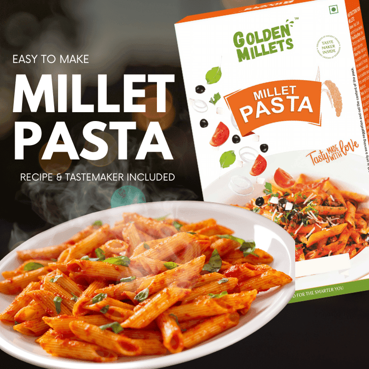 Golden Millets Kids Friendly Pasta Combo | No Maida | No Preservative | Jowar Millet Pasta | Ragi Millet Pasta | Multi Millet Pasta | Penne Pasta With Tastemaker Pack of 3,450g view 4