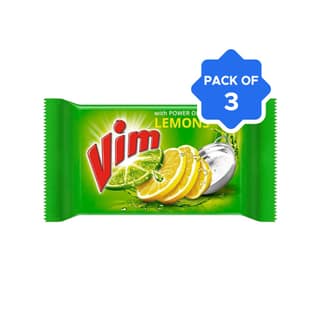 Vim Lemon Dishwash Bar (110 g) - Pack of 3
