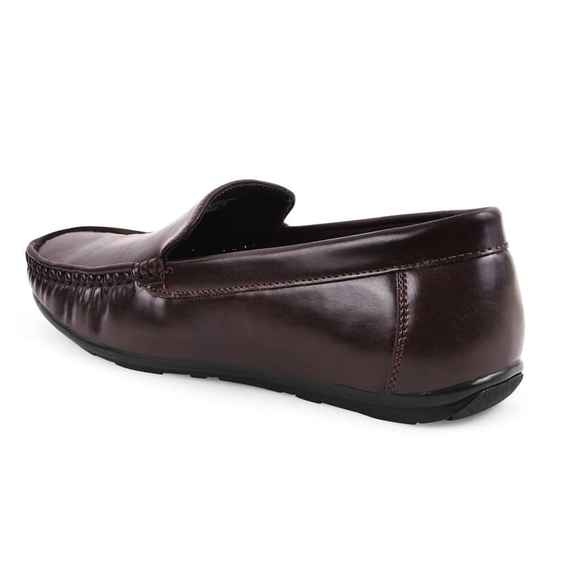Paragon Brown Formal Slip-On Loafers for Men view 2