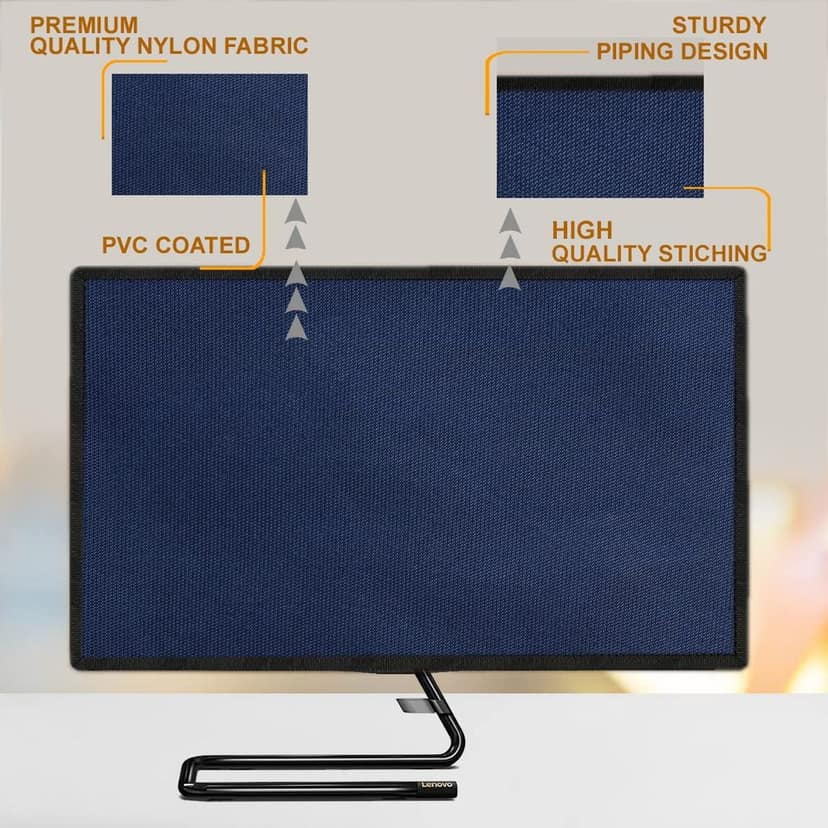PalaP Super Premium Dust Proof Monitor Cover for HP All in ONE Desktop 22 inches (Grey) view 4