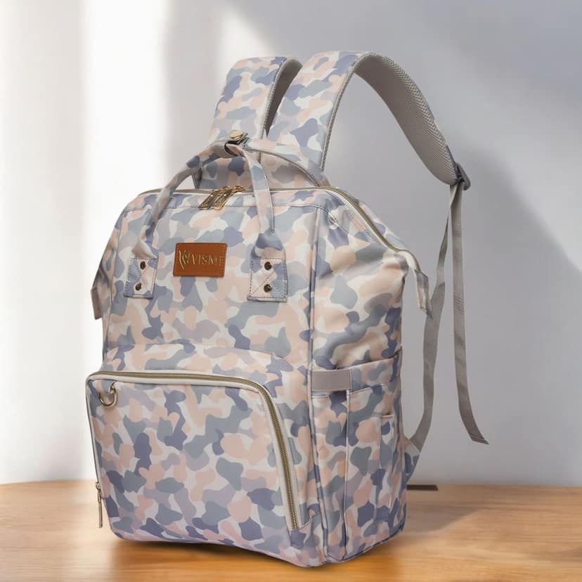 VISMIINTREND Diaper Backpack for Mother | Water Resistant | Anti Theft | Maternity Travel Backpack | Baby Shower Gift for | Girl | Boy
