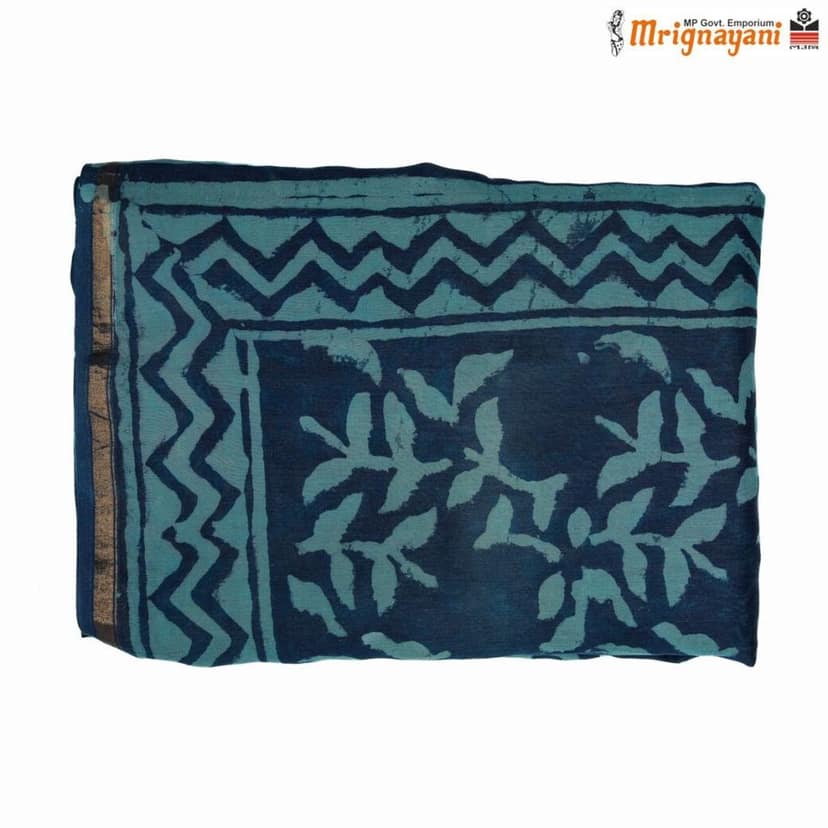 HANDLOOM CHANDERI SILK SAREE WITH BLOUSE (SKU - 1SCZ01110120, SAREE- 1270) view 3