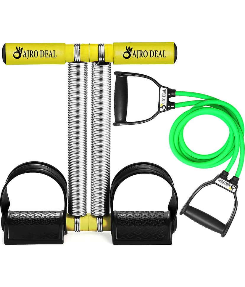 Fitness Combo Double Spring Tummy Trimmer With Heavy Toning Tube for Workout Ab Exerciser