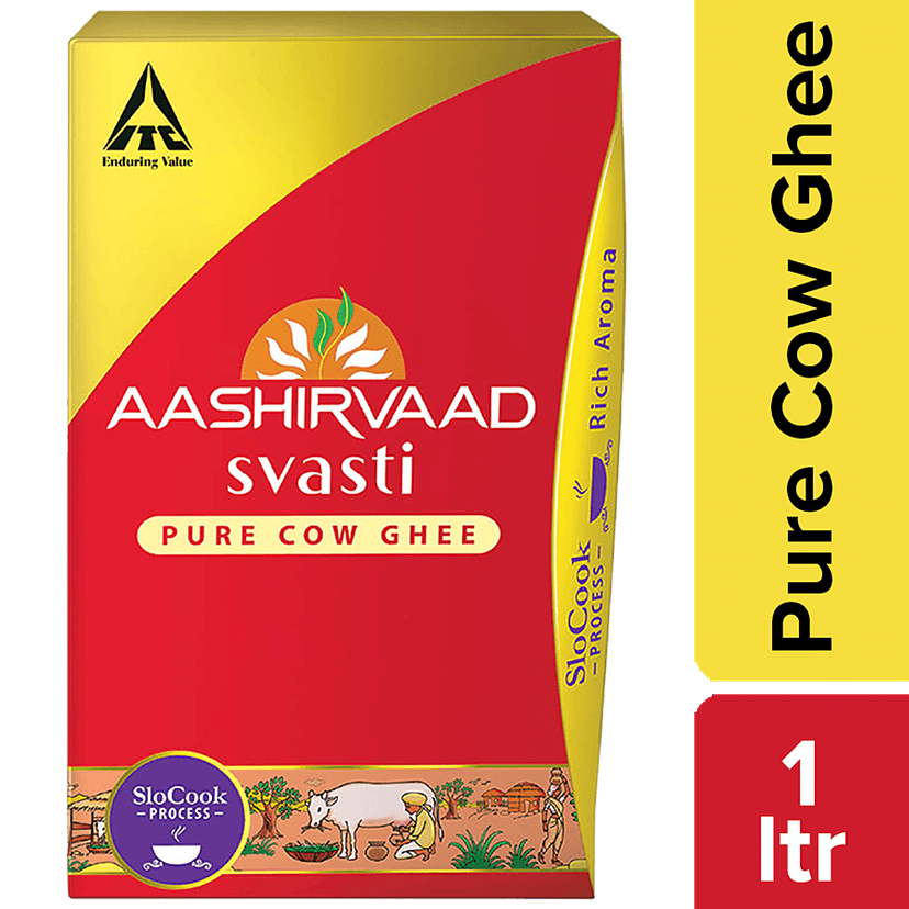 Aashirvaad Svasti Cow Ghee/Tuppa, 1 L Pet Pack
