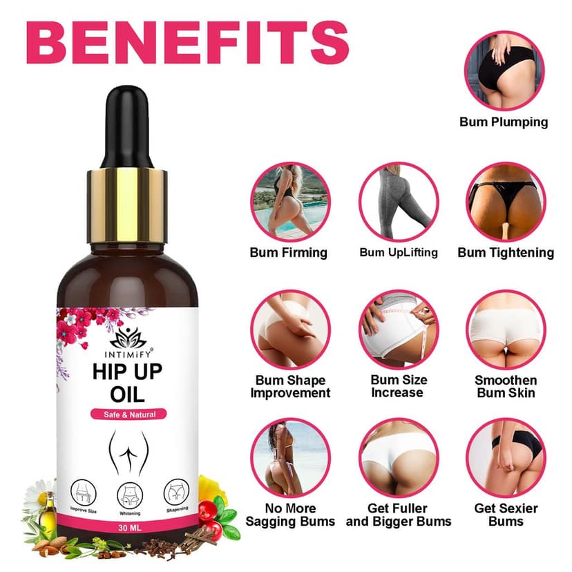 Intimify Hip Up Oil for Hips Enlargement, Bum Firming, Hips UpLifting, Bum Tightening, Bum Shape Improvement, Bum Size Increase view 5