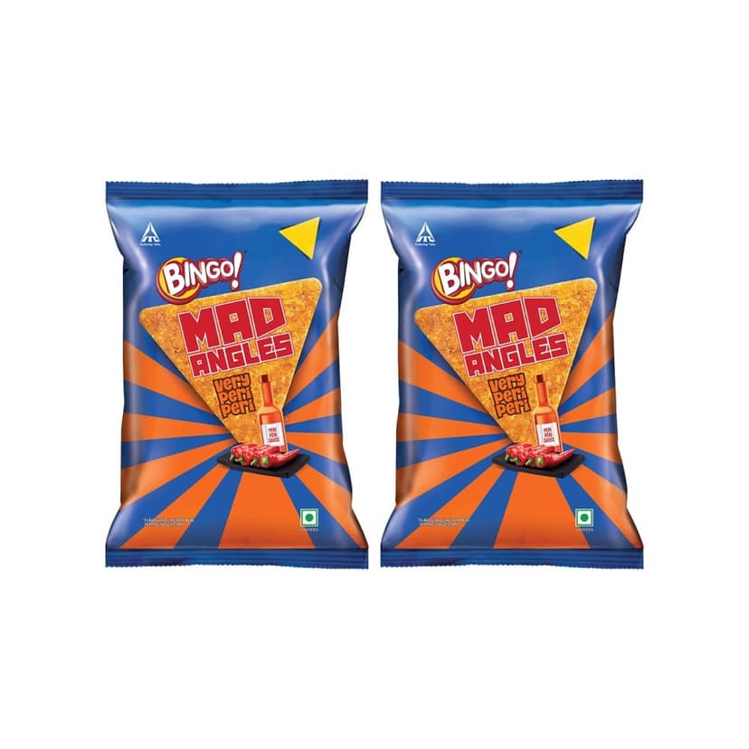Bingo Mad Angles Very Peri Peri Crisps - Pack of 2
